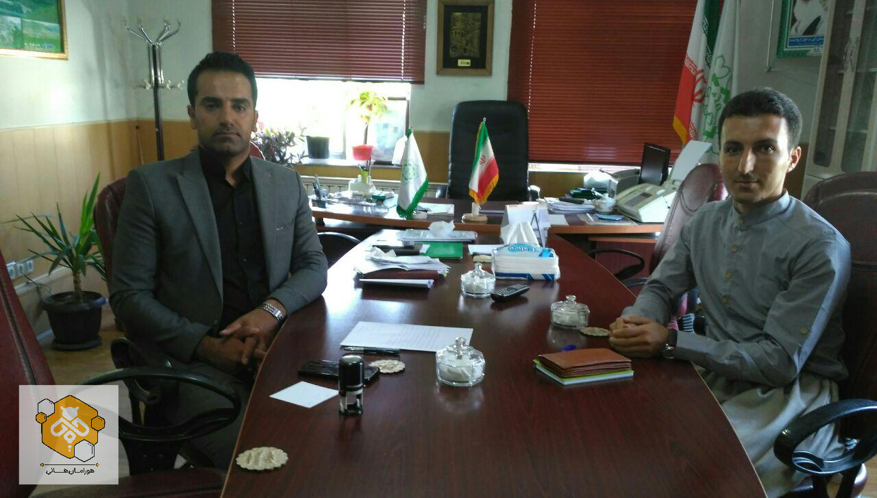 دیدار مدیرعامل هورامان‌هانی با شهردار سروآباد